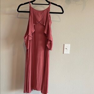 Mossimo Supply Co Pink Sundress with Flutter Sleeves